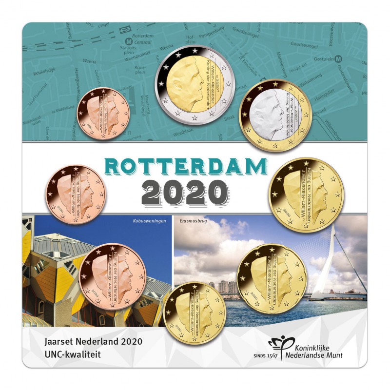 (image for) UNC set Nederland 2020 van 1 cent tot en met 2 euro