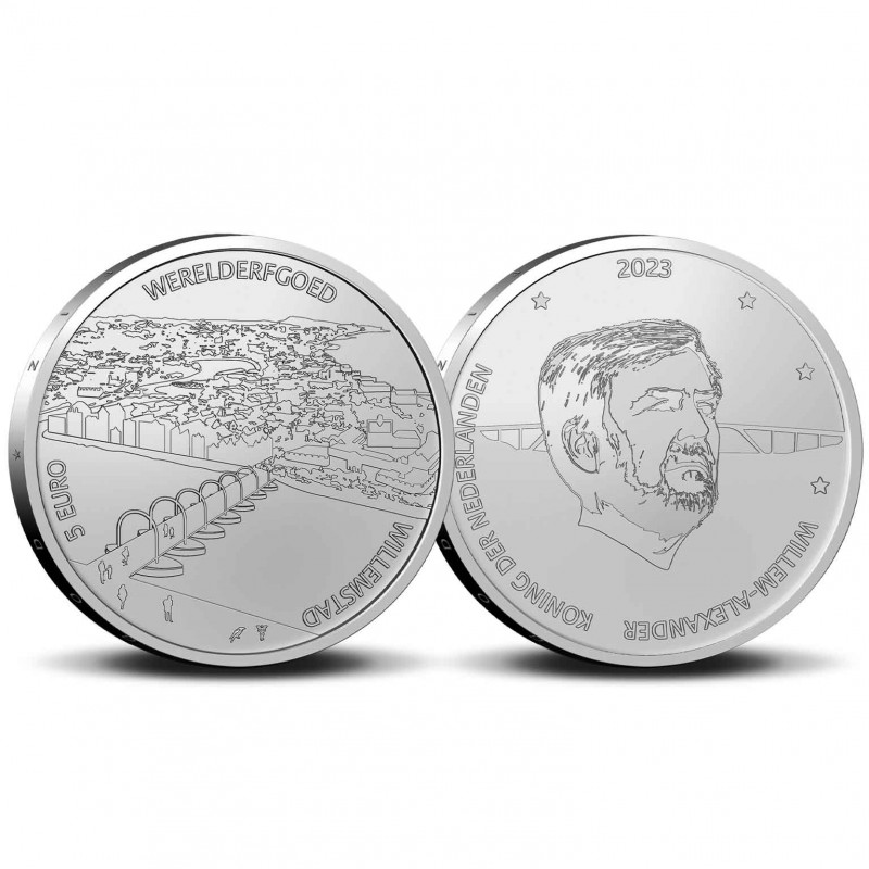 (afbeelding voor) Nederland 2023 HET Willemstad Vijfje los UNC