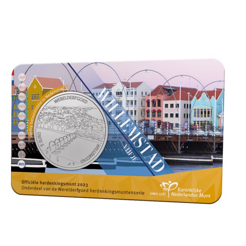 (afbeelding voor) Nederland 2023 HET Willemstad Vijfje in coincard