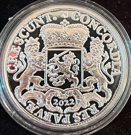 (afbeelding voor) Officiële Herslag: Dukaton 2022 'Zilveren Rijder' 1 ounce