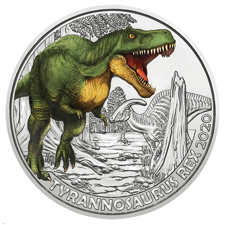 (afbeelding voor) 3 Euro munt 2020 Oostenrijk Tyrannosaurus Rex UNC