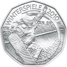 (image for) 5 Euro Oostenrijk 2010 Snowboorder UNC