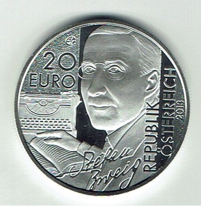 (afbeelding voor) 20 Euromunt Oostenrijk 2013 Stefan Zweig