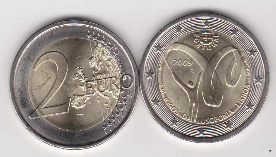 (afbeelding voor) 2 Euromunt Portugal 2009 Lusofonia UNC