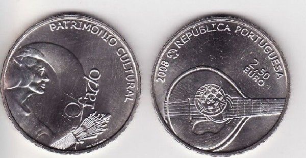 (afbeelding voor) 2,5 EuromuntPortugal type FRADO 2008