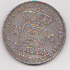 2,5 Gulden 1845 PAREL ZF