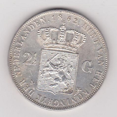 (afbeelding voor) 2,5 Gulden 1852 FDC-