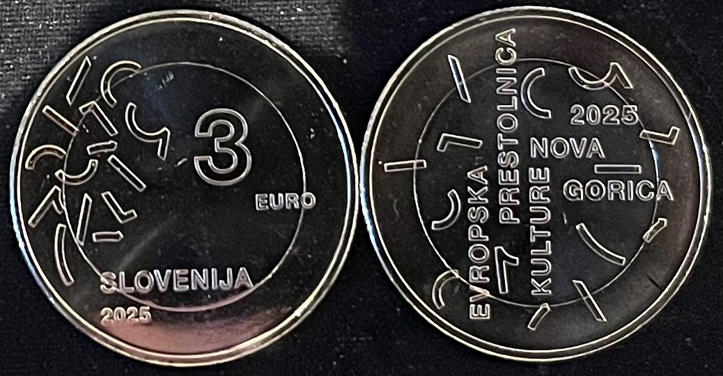 (afbeelding voor) 3 Euromunt Slovenie 2025 Gorica UNC
