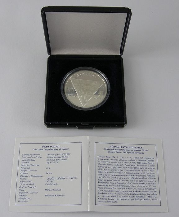 (afbeelding voor) 10 Euromunt Slowakije 2012 - 250ste geboortedatum van Schreiber