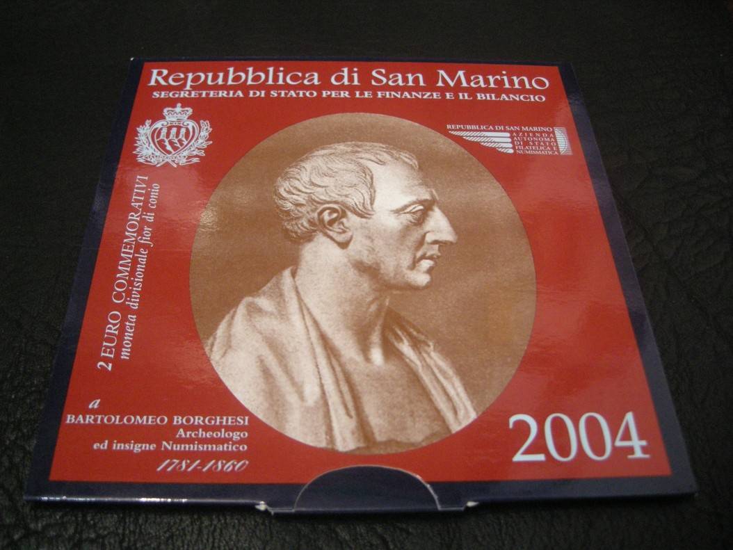 (afbeelding voor) 2 Euromunt 2004 San Marino Borghesi BU