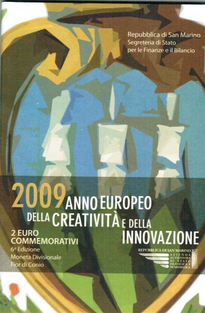 (afbeelding voor) 2 Euromunt 2009 San Marino creativiteit en innovatie BU