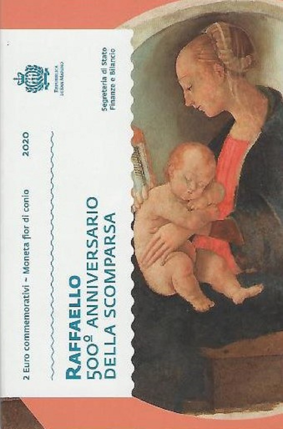 (Bild für) 2 Euromunt 2020 RAFFAELLO in blisterverpakking