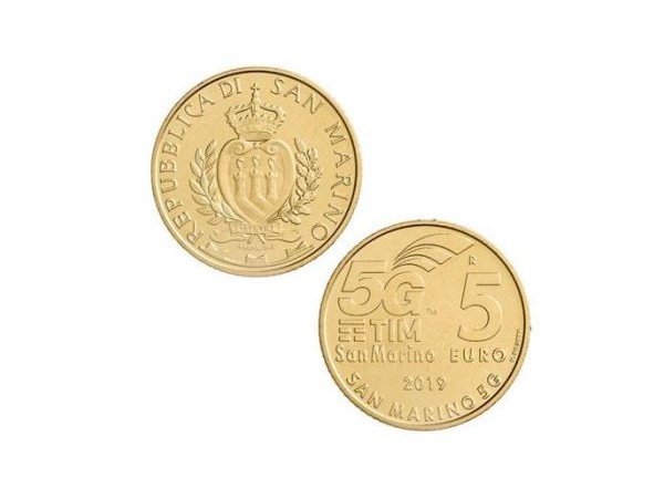 (afbeelding voor) 5 Euromunt San Marino 2019 5G Netwerk UNC