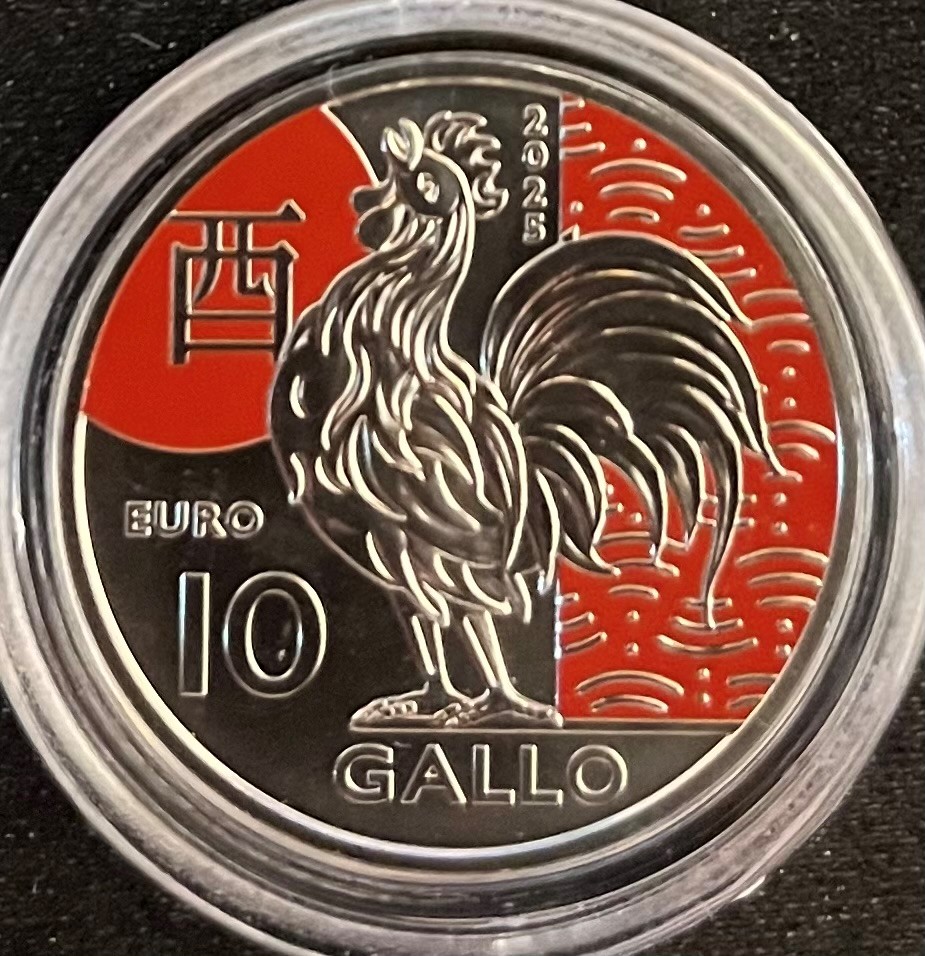 (afbeelding voor) San Marino 10 euromunt 2025 haan unc