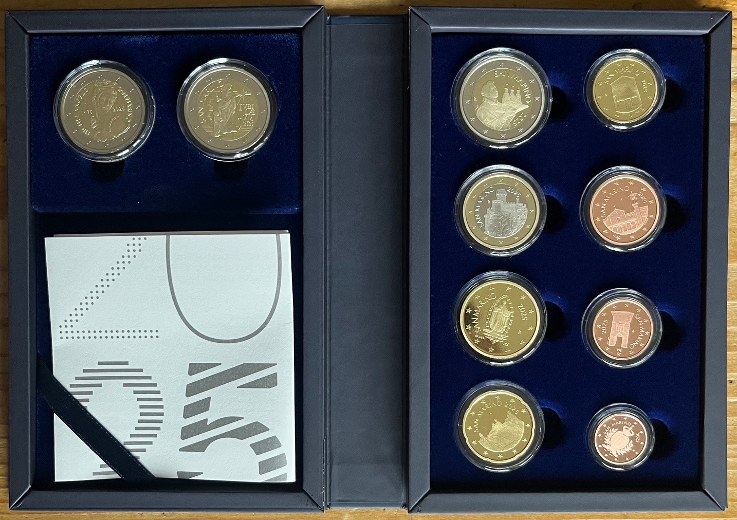 (afbeelding voor) Proofset San Marino 2025 inclusief 2 x 2 euro Comm.