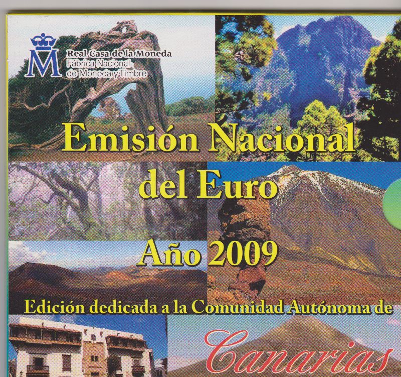 (afbeelding voor) BU set Spanje 2009 Type Canarias