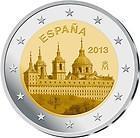 (afbeelding voor) 2 Euromunt Spanje 2013 EL Escorial UNC