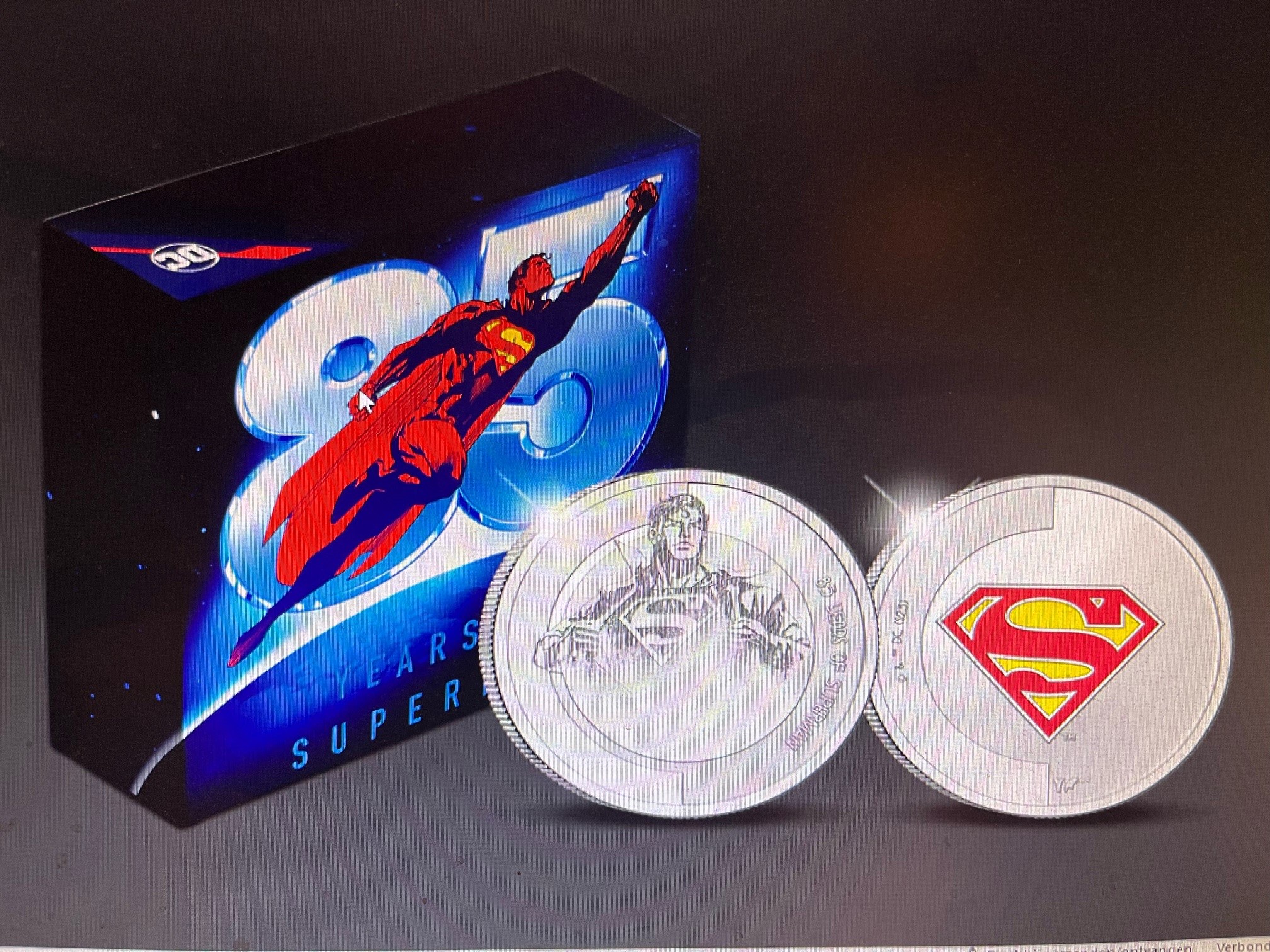 (afbeelding voor) NL 2023 Penning '85 Jaar Superman' 2 Ounce Zilver Prooflike