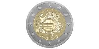 (afbeelding voor) 2 Euromunt Ierland 2012 Tien jaar Euro UNC