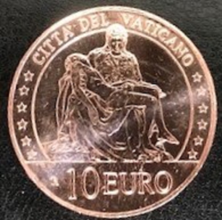 (afbeelding voor) Vaticaan 10 euro 2020 Kunst En Geloof Van Michelangelo UNC