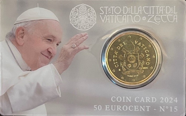 Vaticaan 50 cent 2024 ( nummer 15 ) in coincard