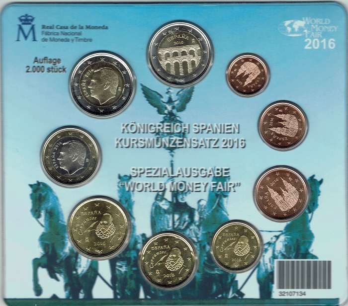 (afbeelding voor) BU set Spanje World Money Fair 2016
