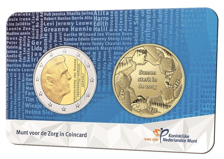 (Bild für) 2 Euromunt Nederland Munt voor de Zorg in coincard