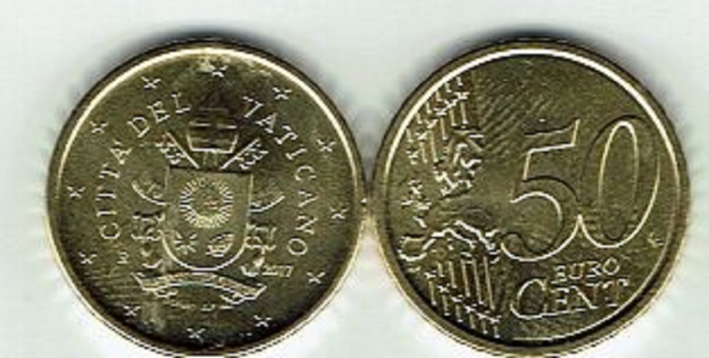 (afbeelding voor) Vaticaan 50 cent 2017 UNC